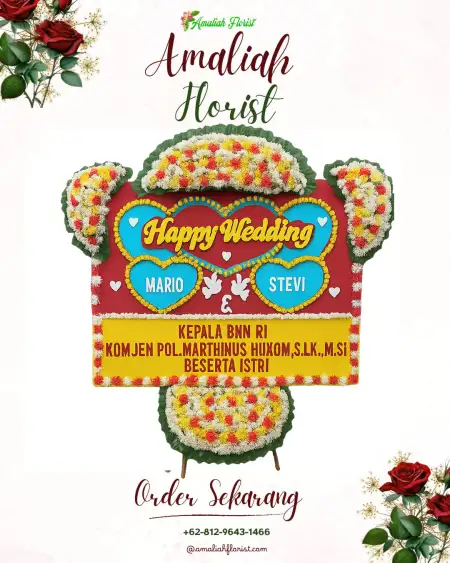 Papan Bunga Pernikahan Keser